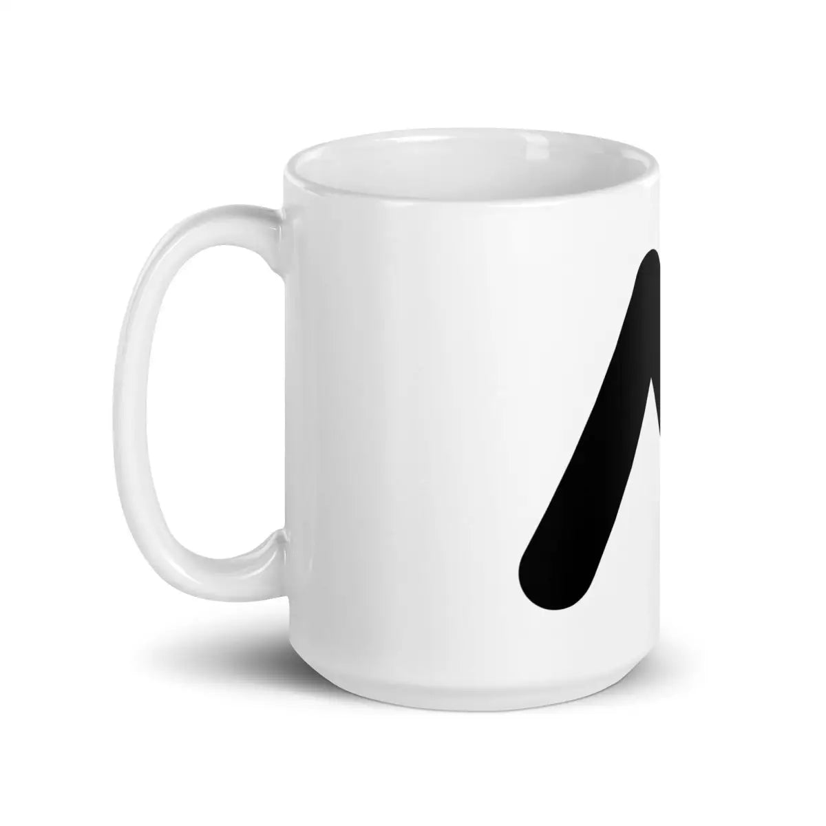 AI Black Logo on White Glossy Mug