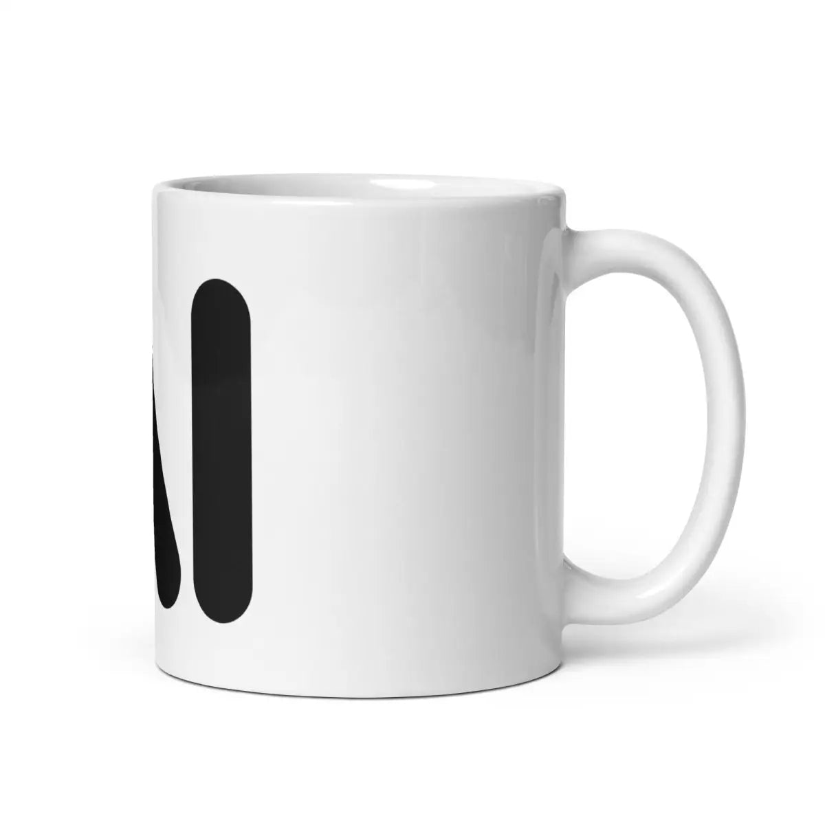 AI Black Logo on White Glossy Mug