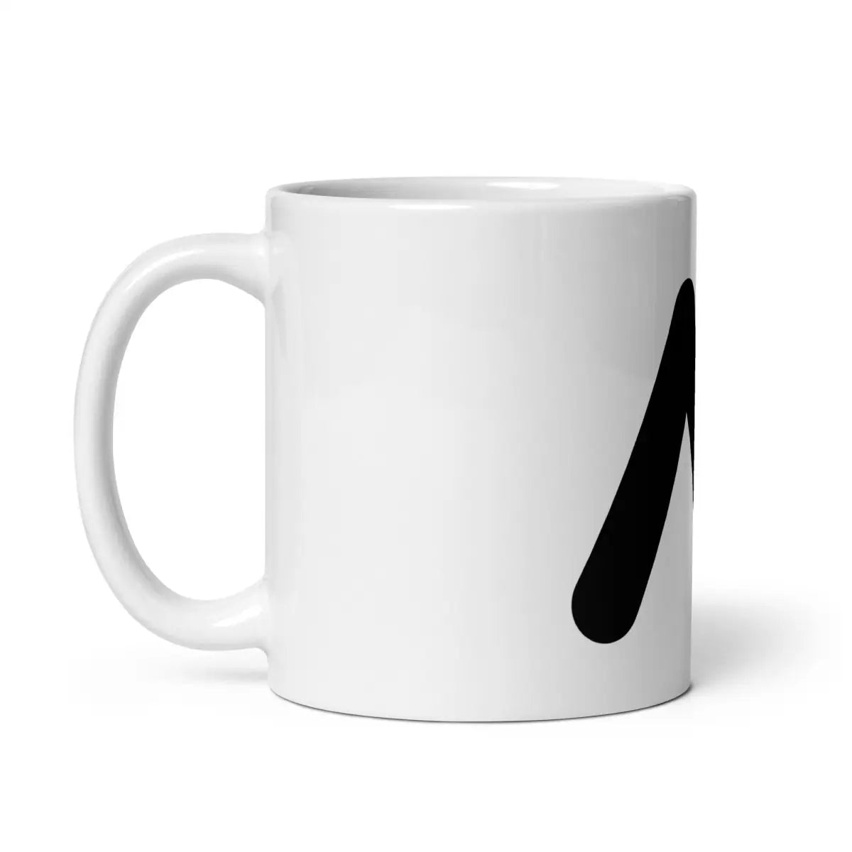 AI Black Logo on White Glossy Mug