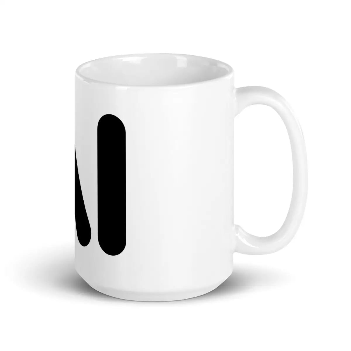 AI Black Logo on White Glossy Mug