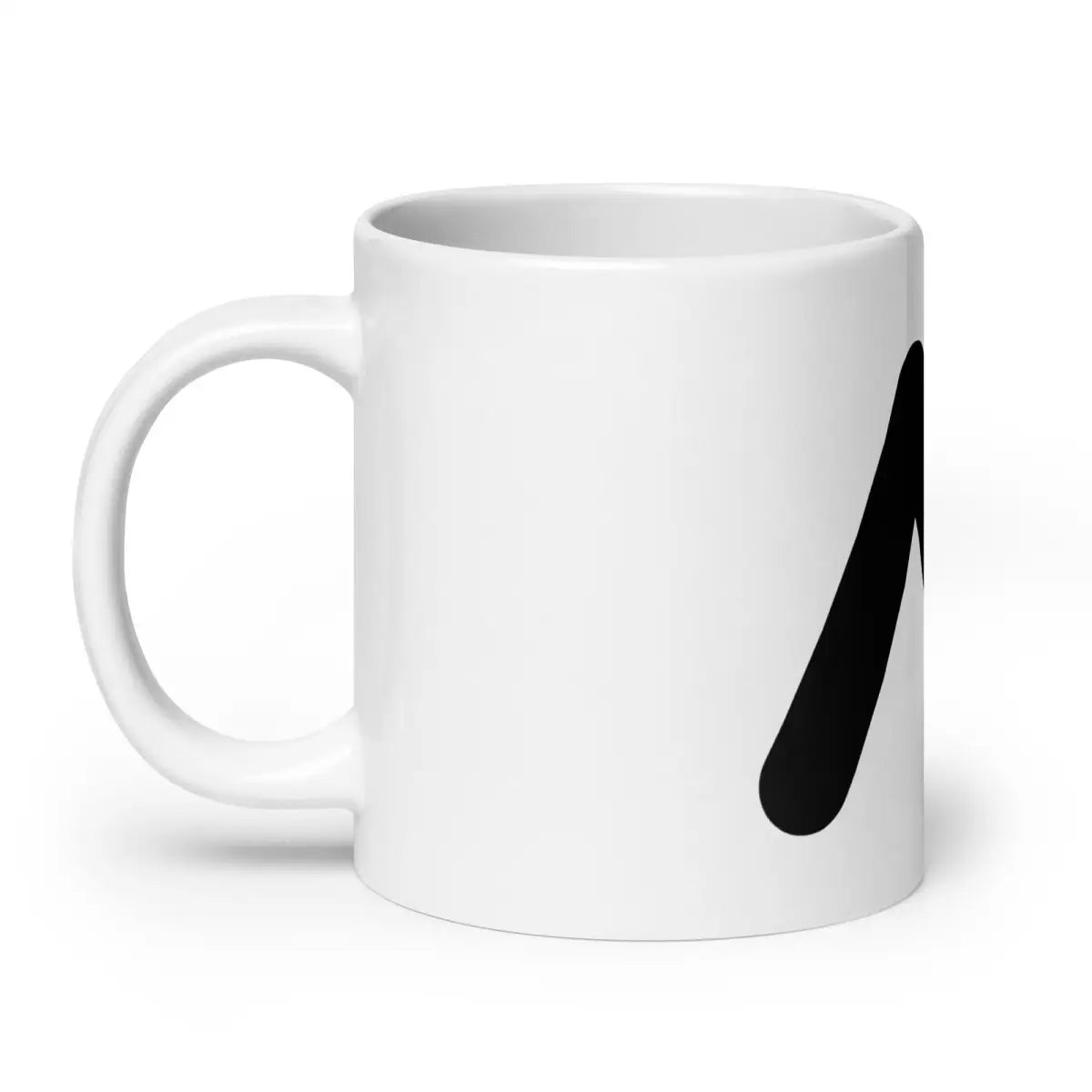 AI Black Logo on White Glossy Mug