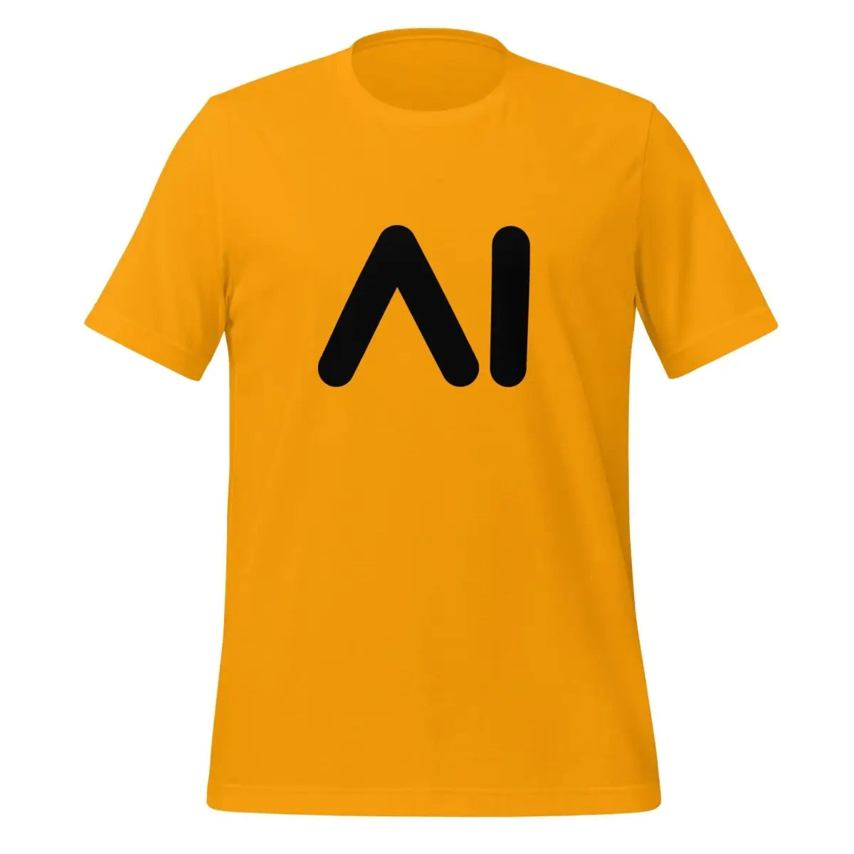 AI Black Logo T-Shirt (unisex) - Gold / M