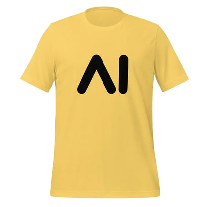 AI Black Logo T-Shirt (unisex) - Yellow / M