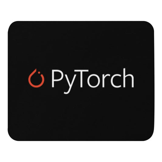 Black PyTorch Logo Mouse Pad