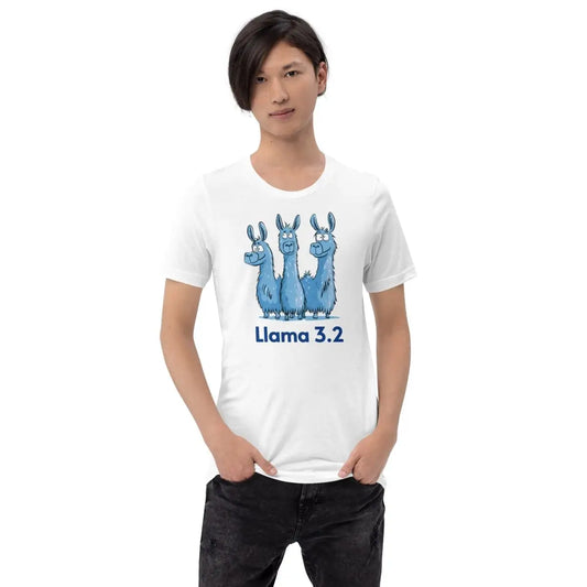 Blue Llama 3.2 Llamas T-Shirt (unisex)