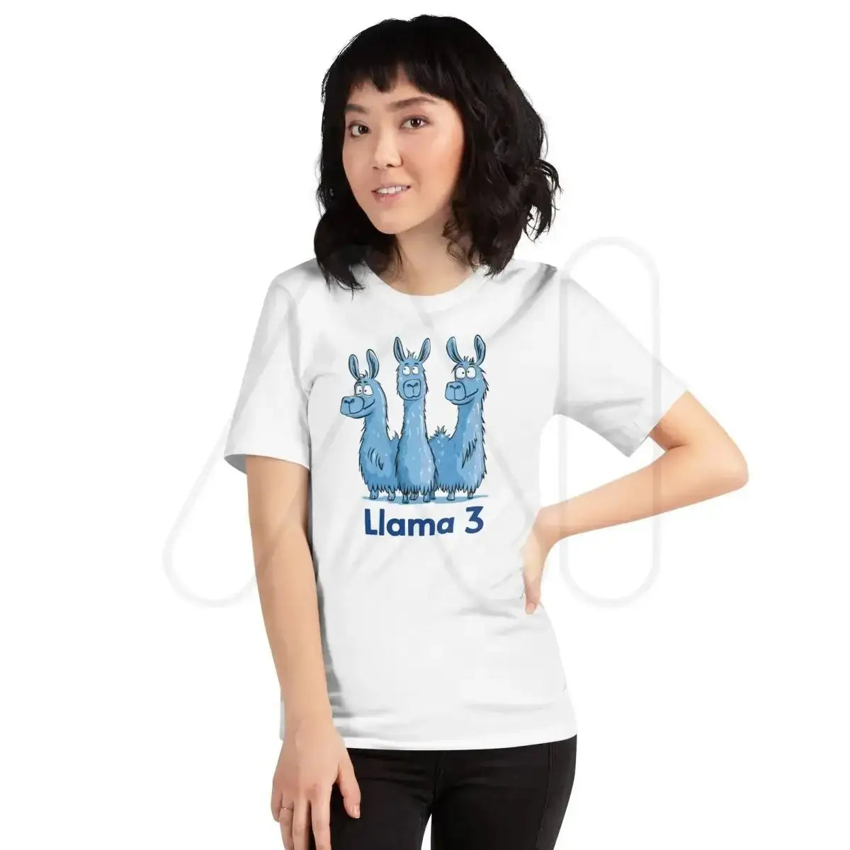 Blue Llama 3 Llamas T-Shirt (unisex)