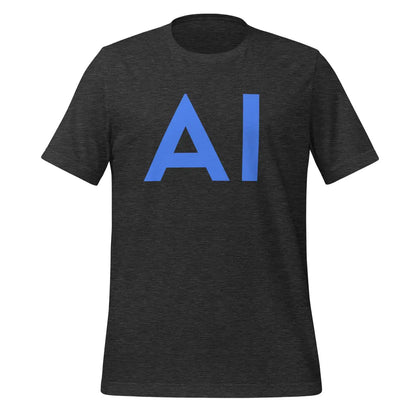 AI Blue T-Shirt (unisex) - Dark Grey Heather / M