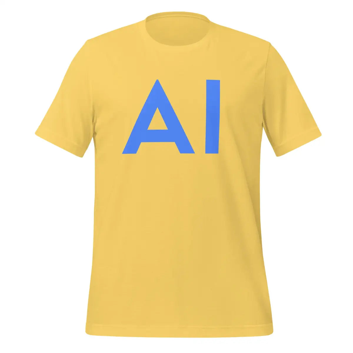 AI Blue T-Shirt (unisex) - Yellow / M