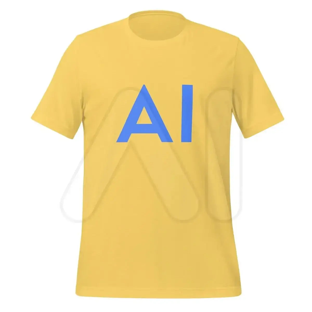 AI Blue T-Shirt (unisex) - Yellow / M