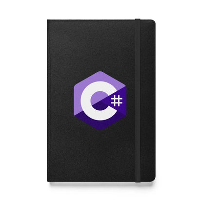 C# (C Sharp) Logo Hardcover Bound Notebook - Black