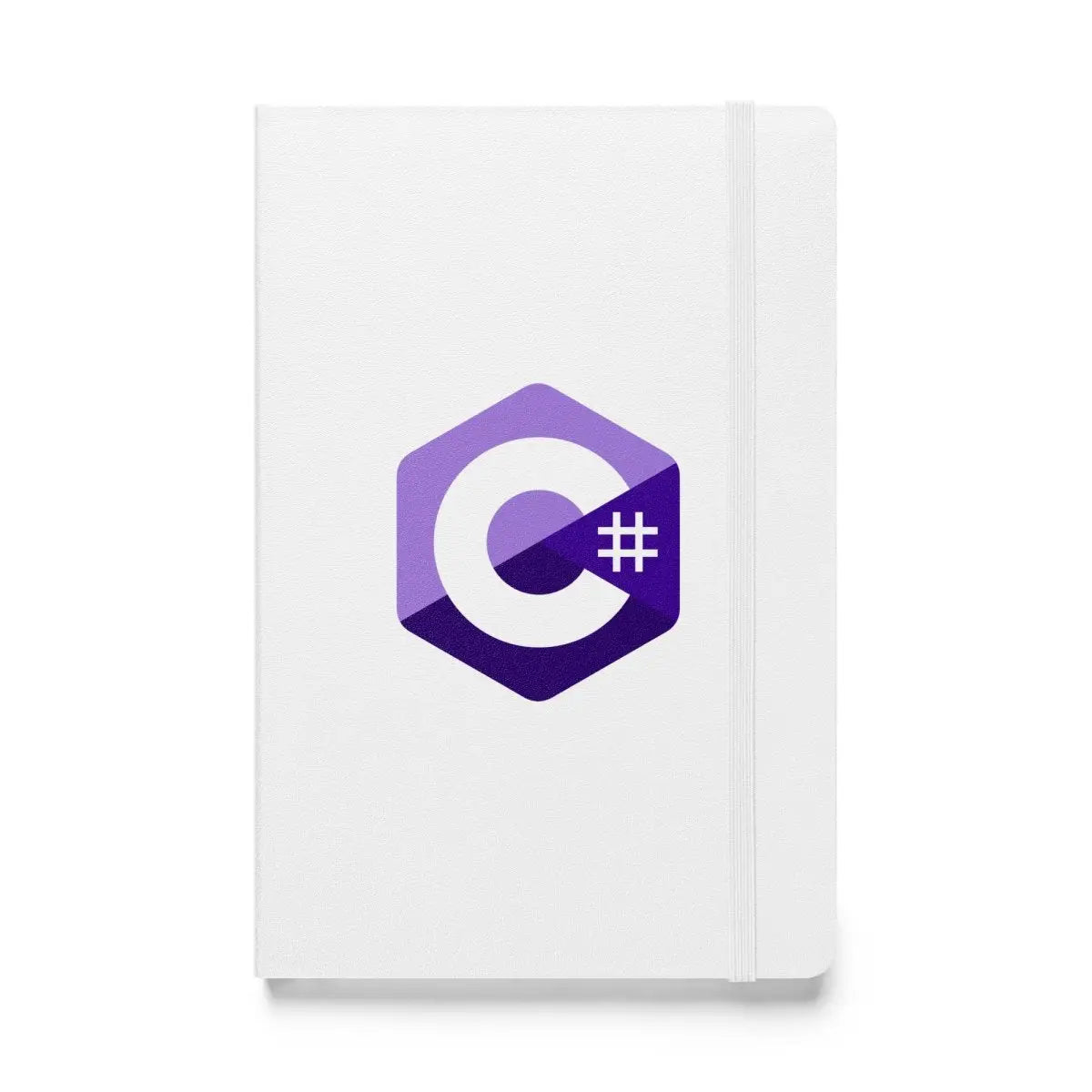 C# (C Sharp) Logo Hardcover Bound Notebook - White