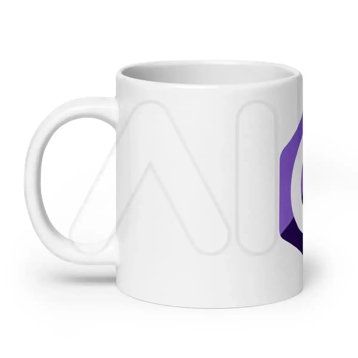 C# (C Sharp) Logo White Glossy Mug