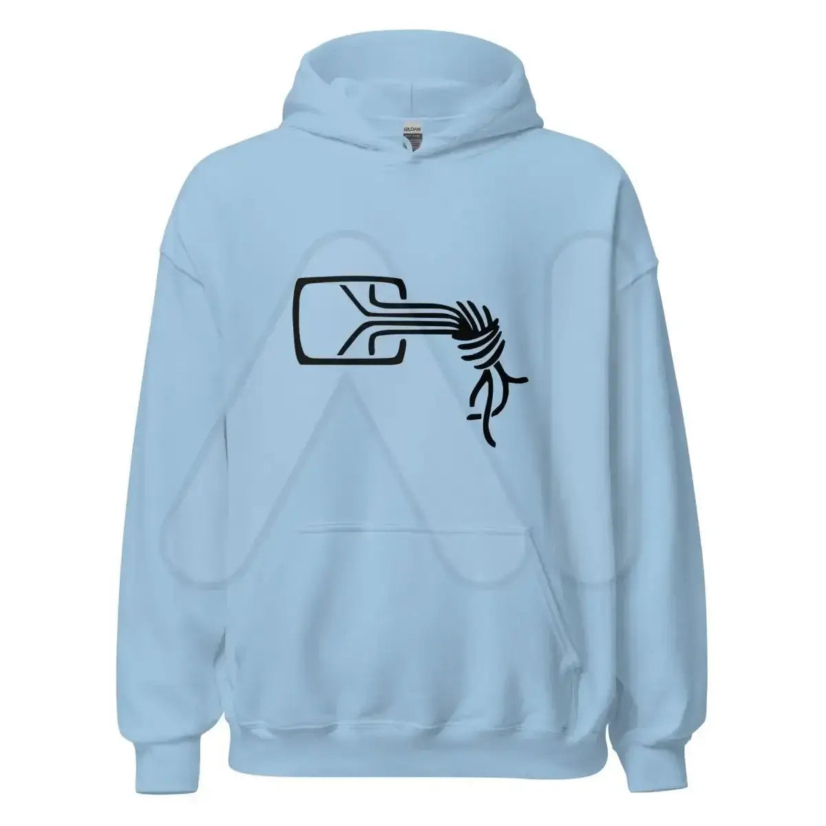 Chaos Computer Club Black Logo Hoodie (unisex) - Light Blue / M