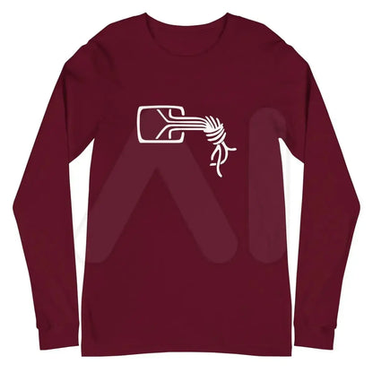 Chaos Computer Club Logo Long Sleeve T-Shirt (unisex) - Maroon / M