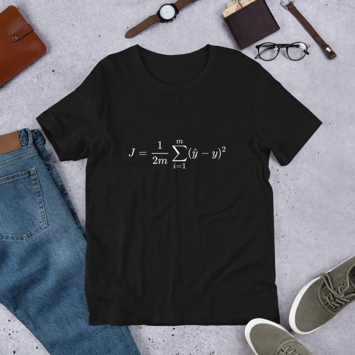 Cost Function for Linear Regression Formula T-Shirt (unisex)