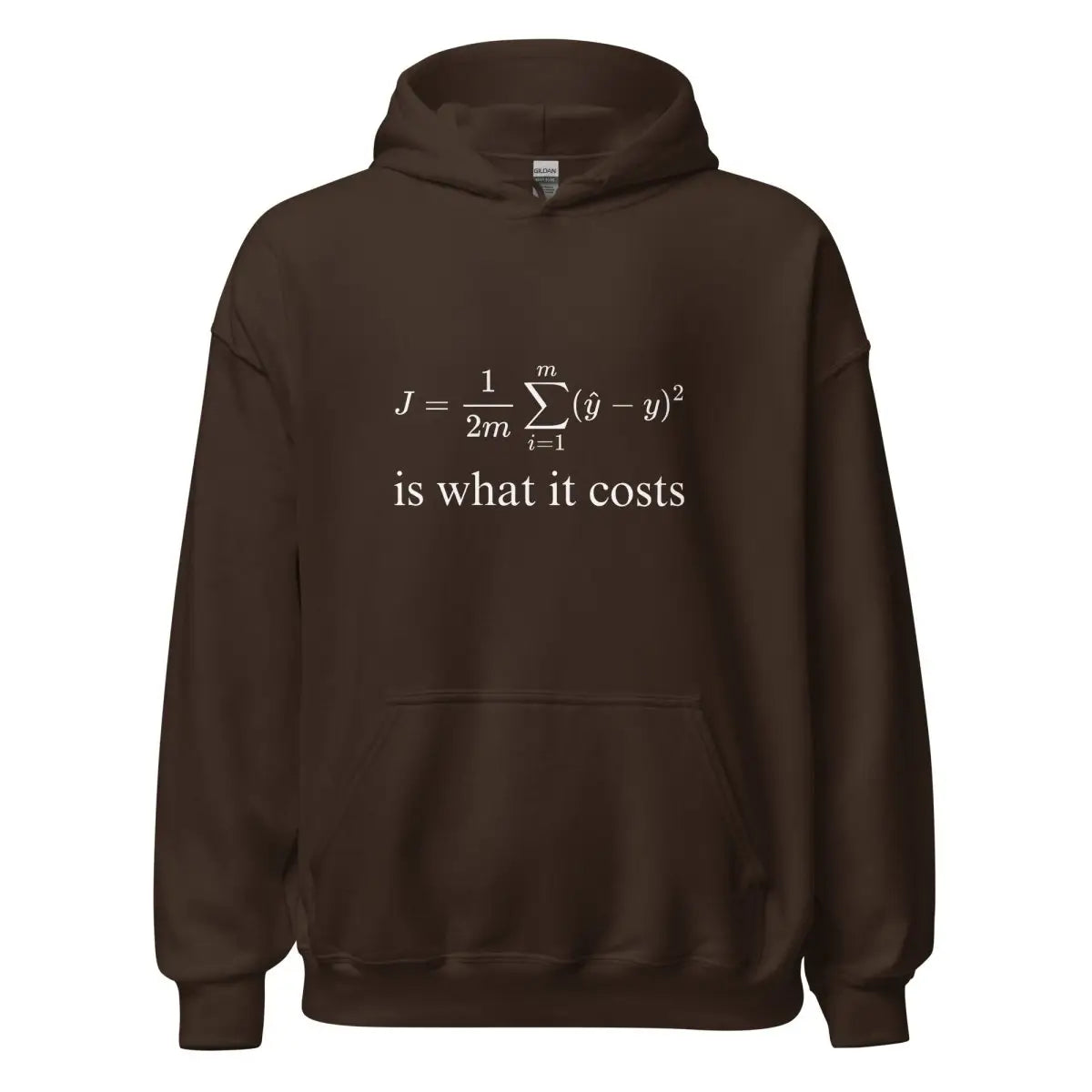 Cost Function for Linear Regression Hoodie (unisex) - Dark Chocolate / M