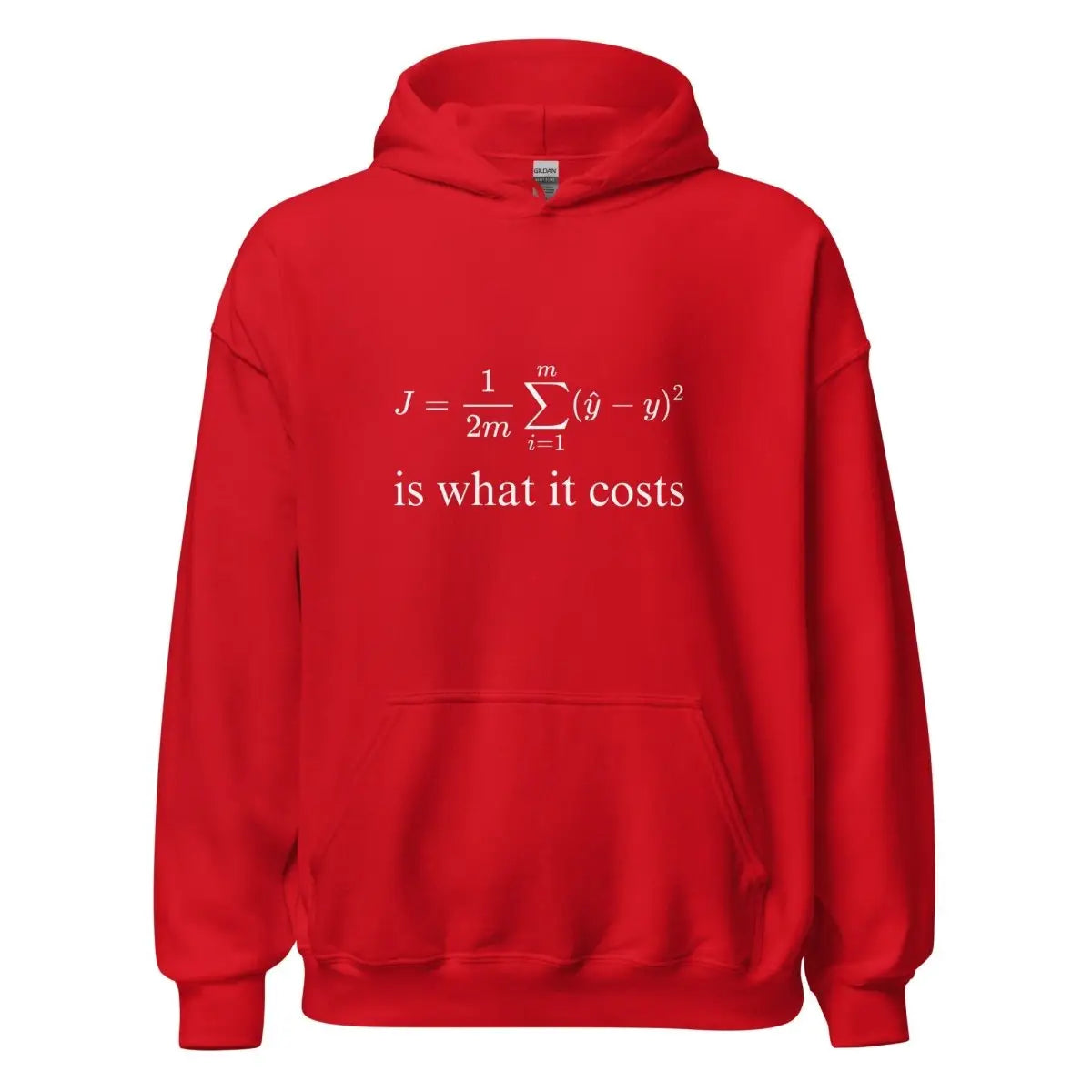 Cost Function for Linear Regression Hoodie (unisex) - Red / M