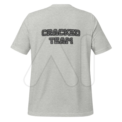 ’CRACKED TEAM’ on Back T-Shirt (unisex) - Athletic Heather / M