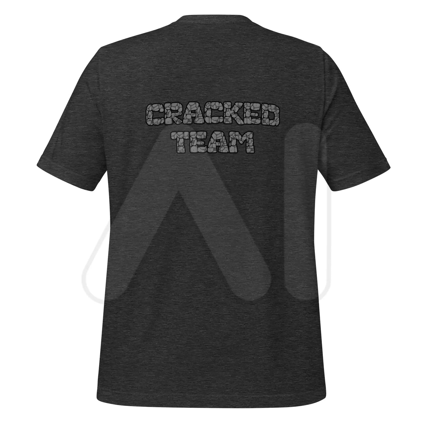 ’CRACKED TEAM’ on Back T-Shirt (unisex) - Dark Grey Heather / M