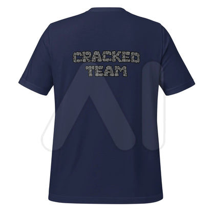 ’CRACKED TEAM’ on Back T-Shirt (unisex) - Navy / M