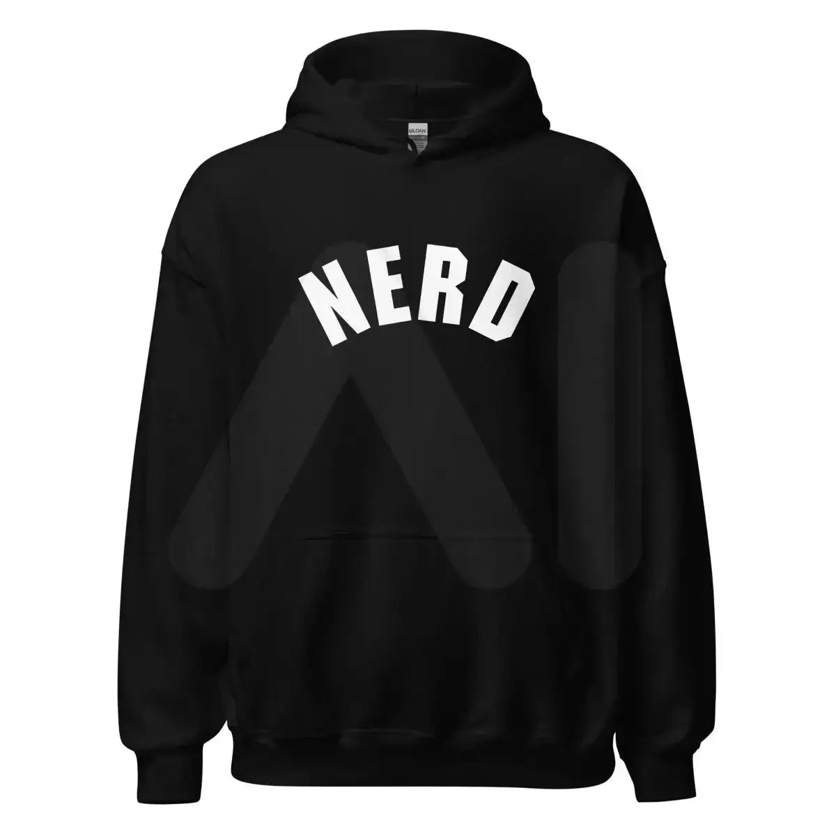 Curved Nerd Sign Hoodie (unisex) - Black / M