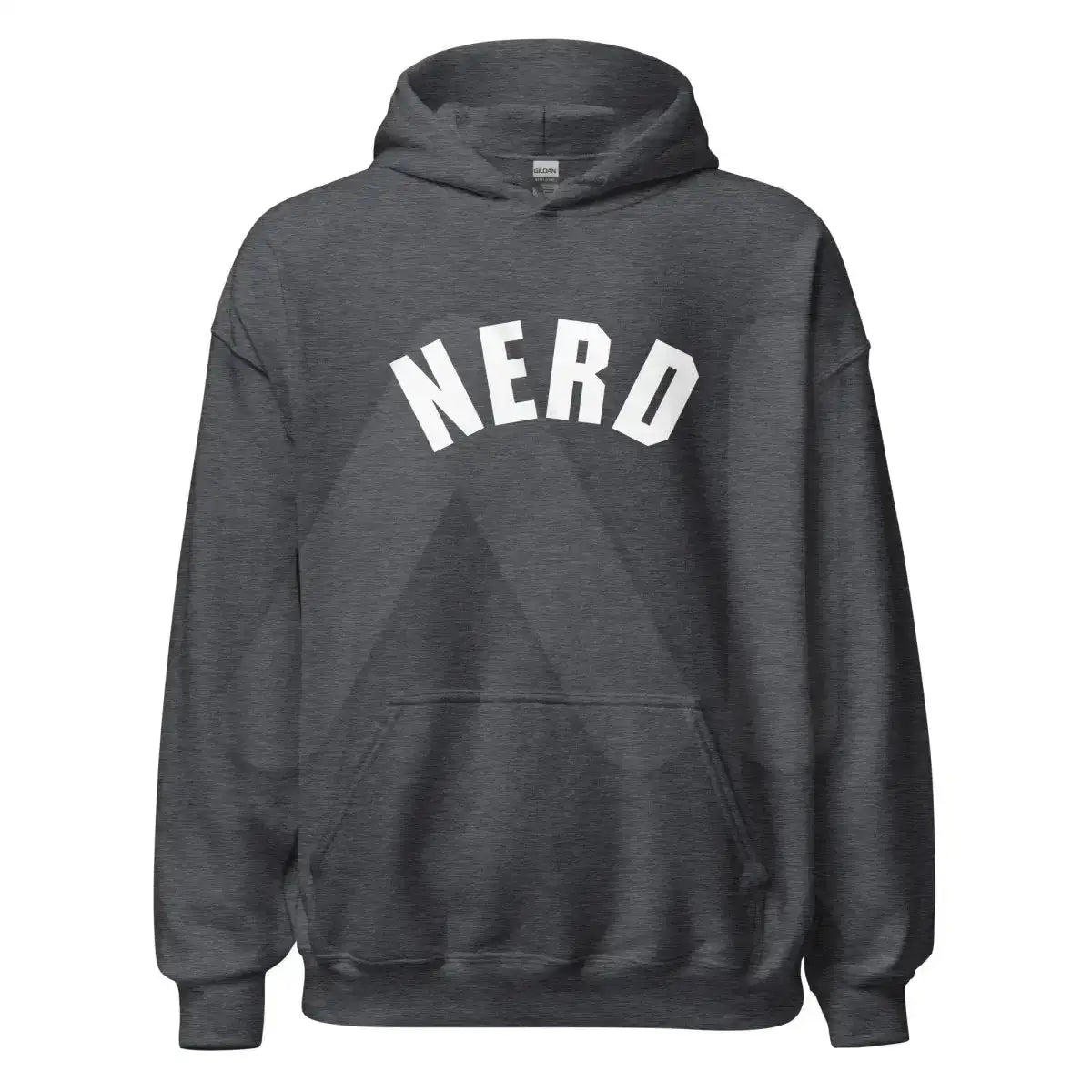 Curved Nerd Sign Hoodie (unisex) - Dark Heather / M