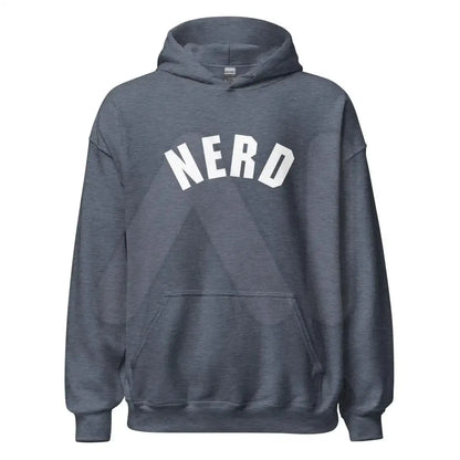 Curved Nerd Sign Hoodie (unisex) - Heather Sport Dark Navy / M