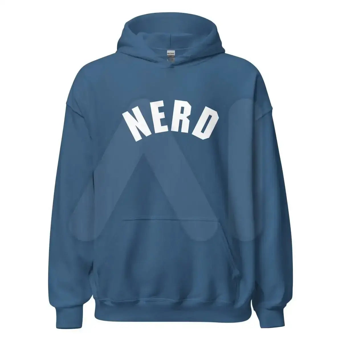 Curved Nerd Sign Hoodie (unisex) - Indigo Blue / M