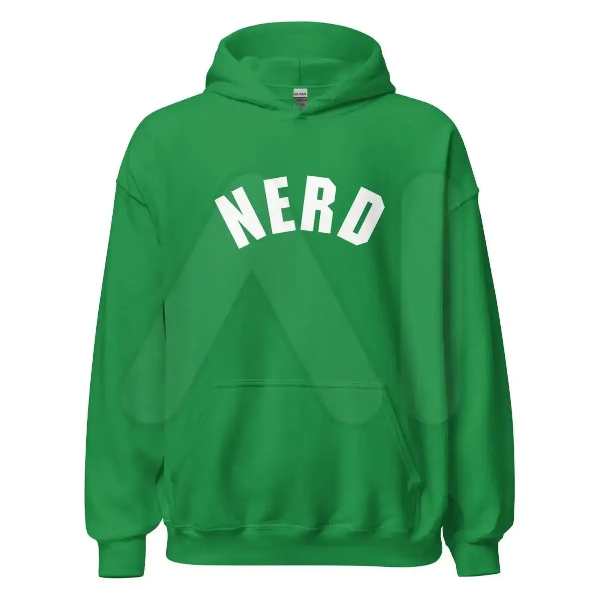 Curved Nerd Sign Hoodie (unisex) - Irish Green / M