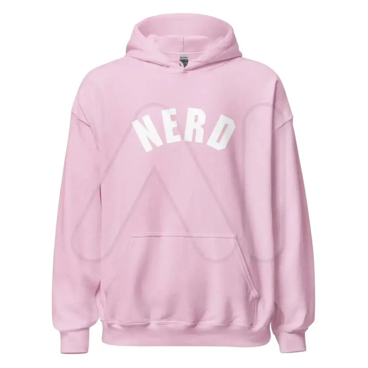 Curved Nerd Sign Hoodie (unisex) - Light Pink / M