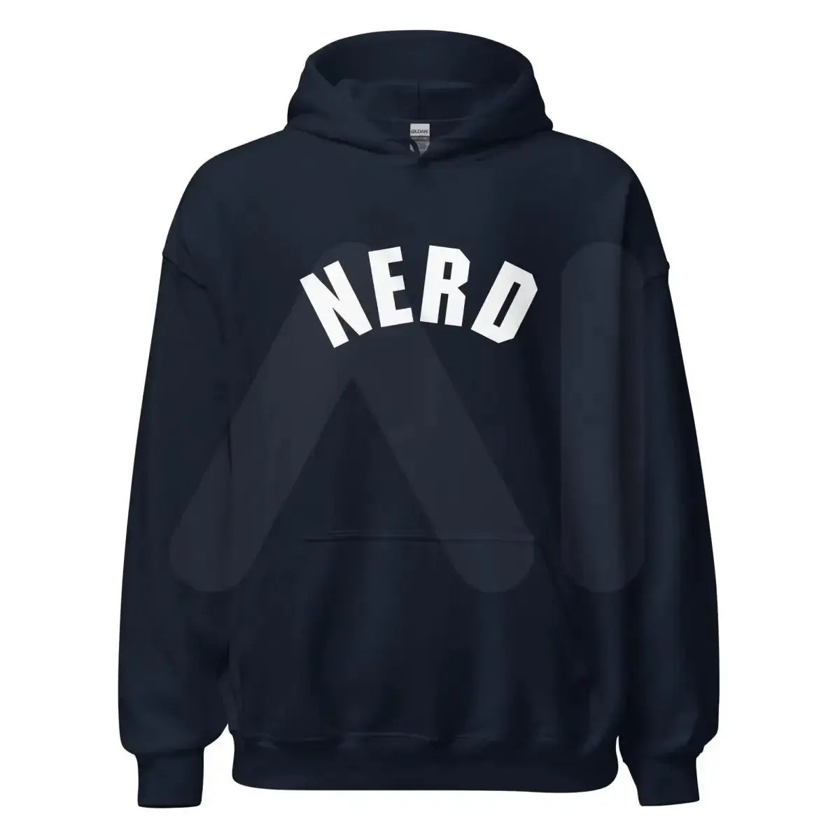 Curved Nerd Sign Hoodie (unisex) - Navy / M