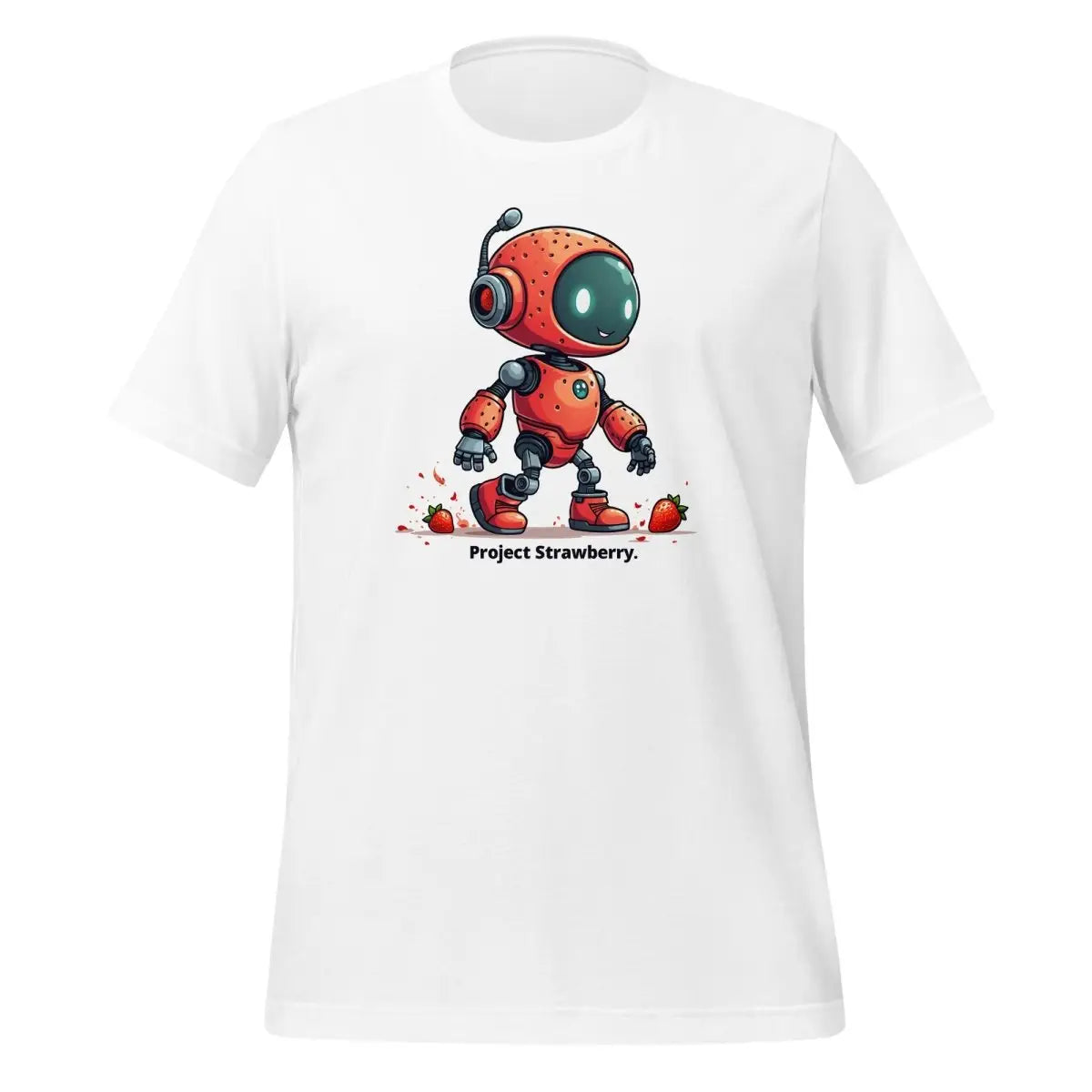 Cute Project Strawberry Robot T-Shirt (unisex) - White / M