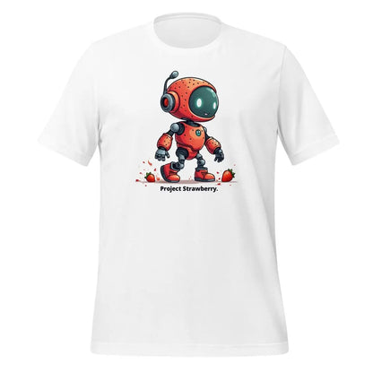 Cute Project Strawberry Robot T-Shirt (unisex) - White / M