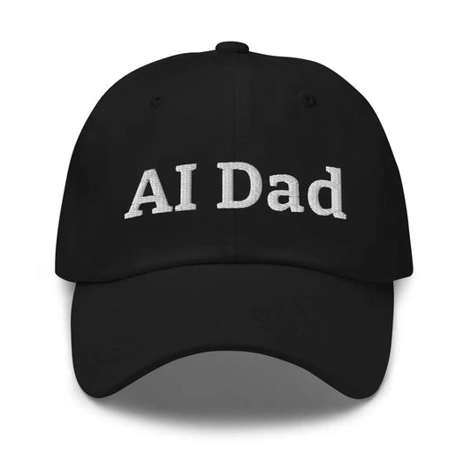 AI Dad Embroidered Cap - Black