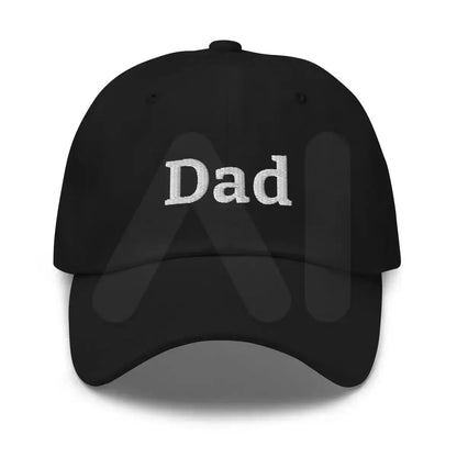 Dad Embroidered Cap - Black