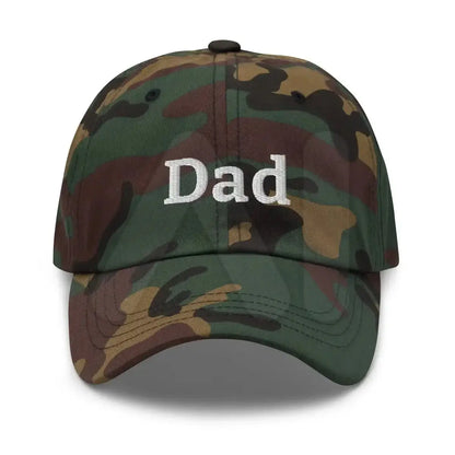 Dad Embroidered Cap - Green Camo