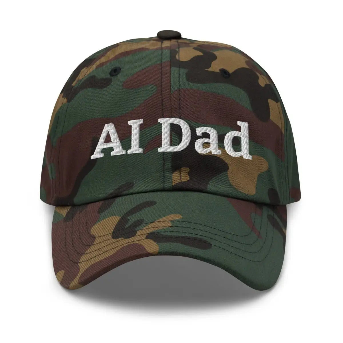 AI Dad Embroidered Cap - Green Camo