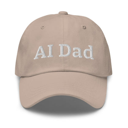 "AI Dad" Embroidered Cap - Stone - AI Store