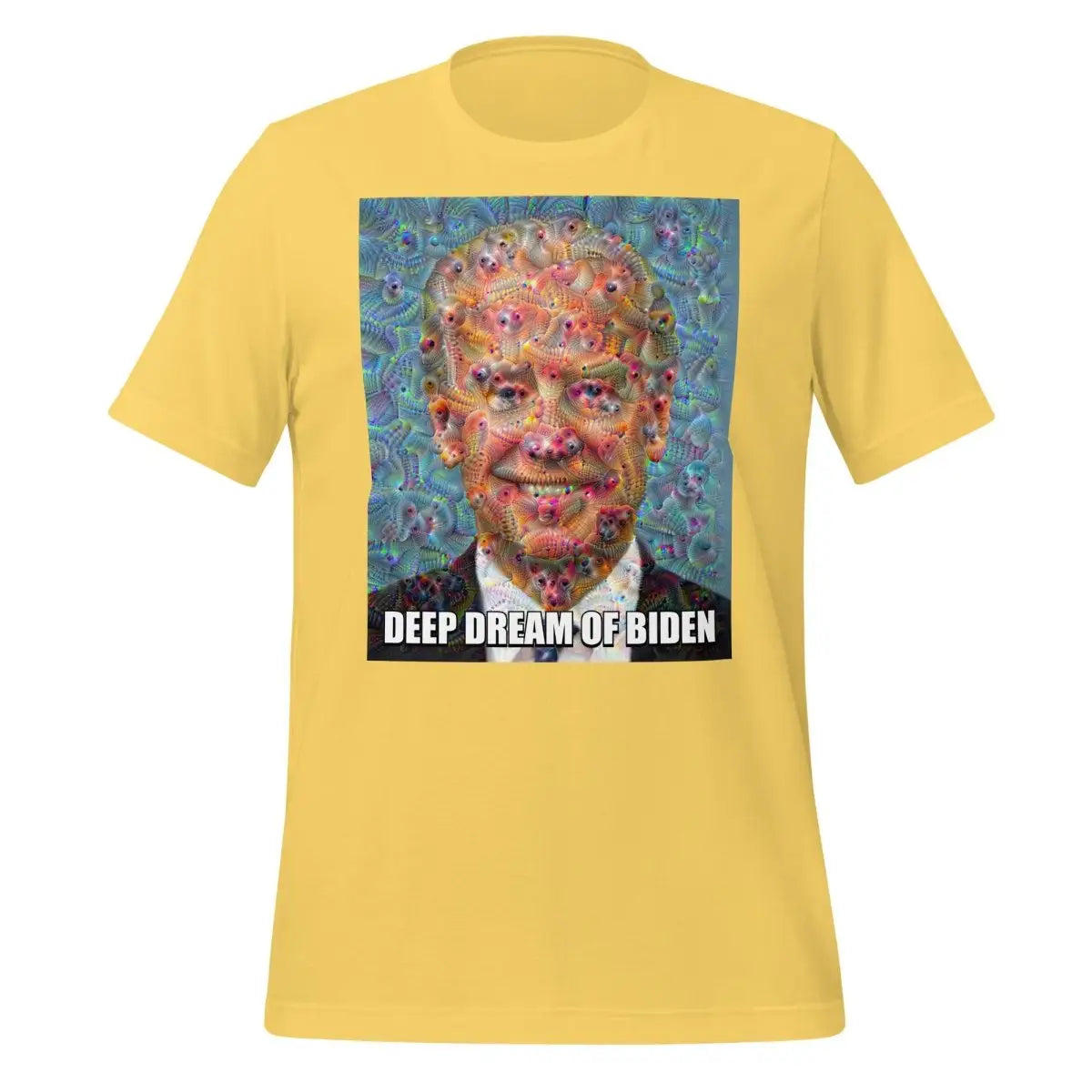 Deep Dream of Biden T-Shirt (unisex) - Yellow / M