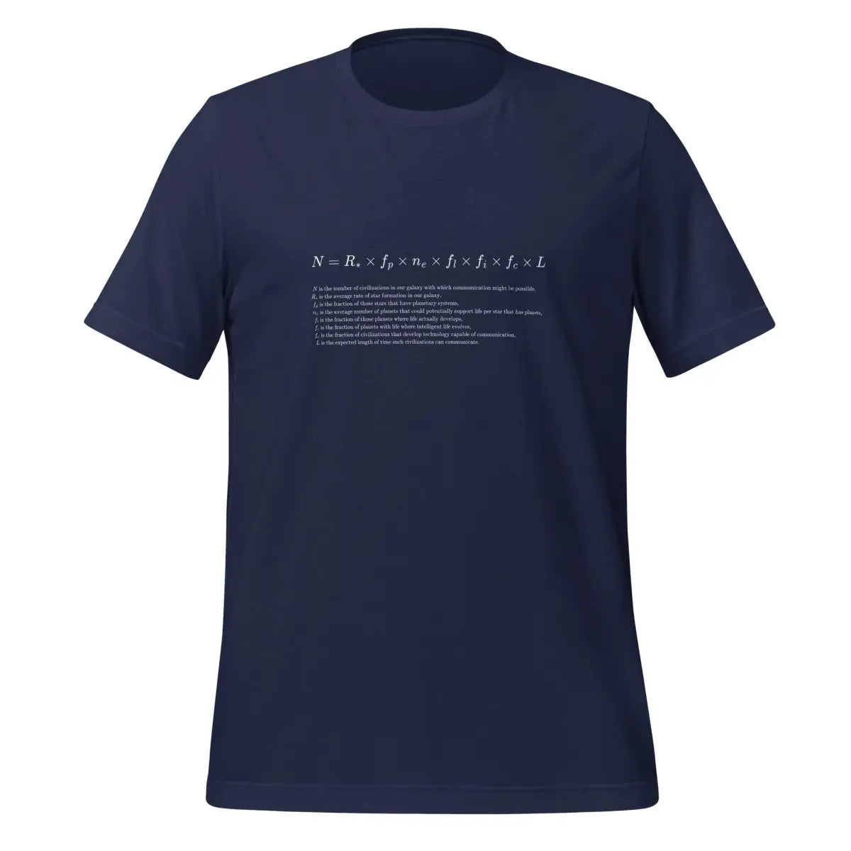 Drake Equation Explained T-Shirt (unisex) - Navy / M