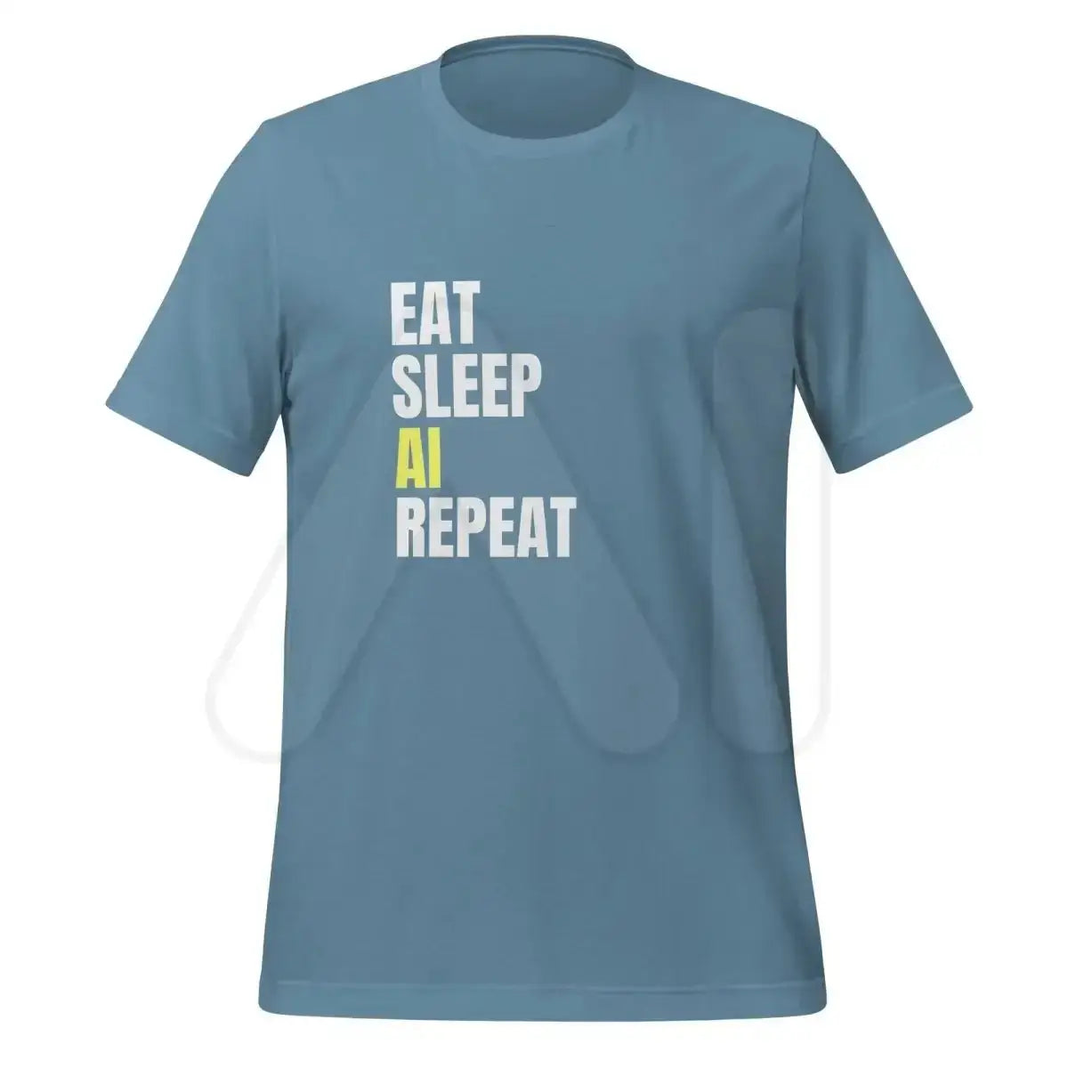 EAT SLEEP AI REPEAT T-Shirt 3 (unisex) - Steel Blue / M