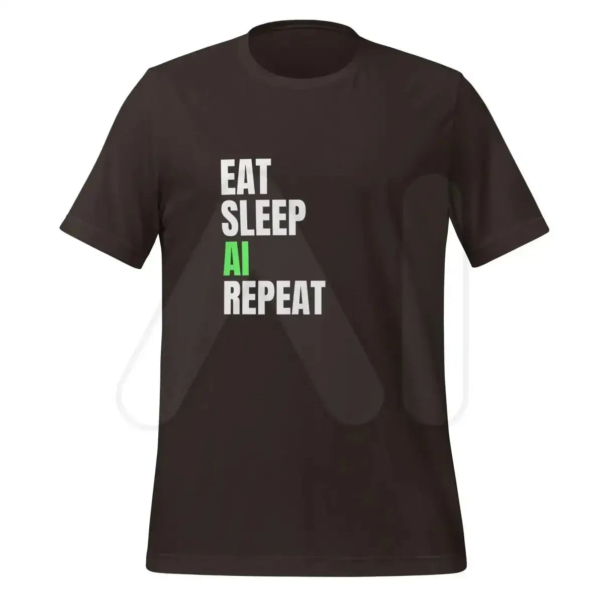 EAT SLEEP AI REPEAT T-Shirt 4 (unisex) - Brown / M