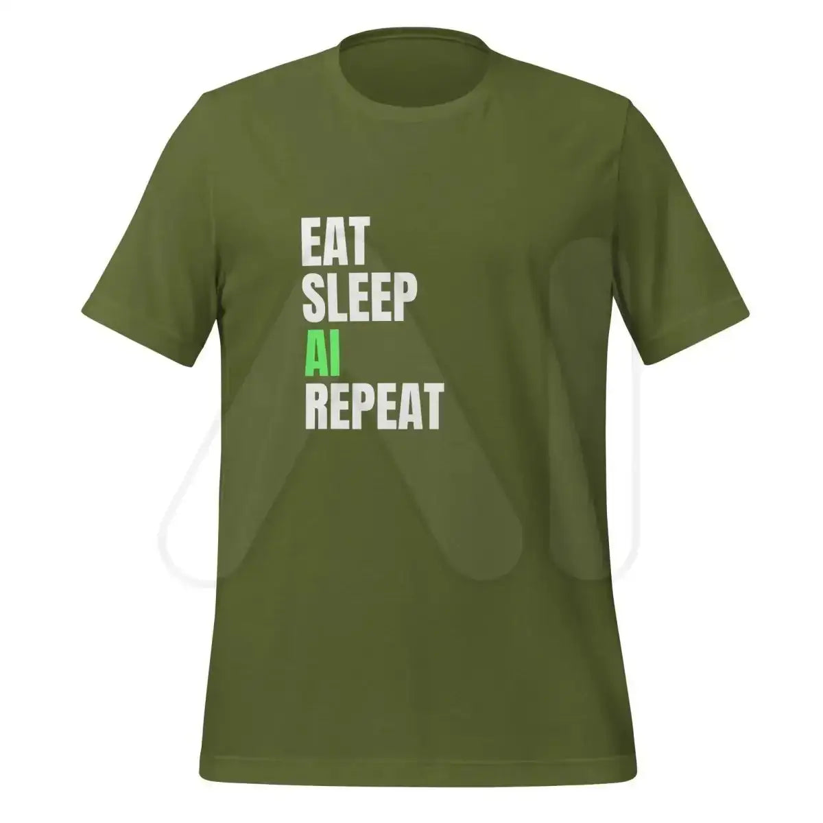 EAT SLEEP AI REPEAT T-Shirt 4 (unisex) - Olive / M