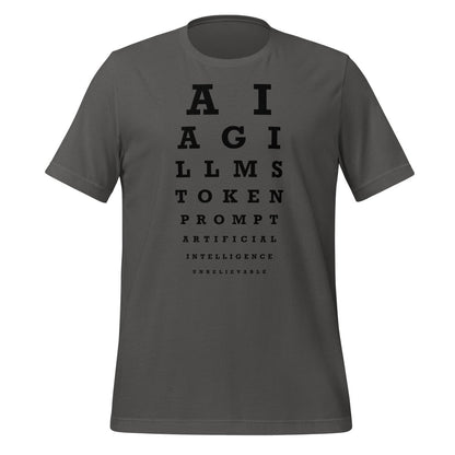 AI Eye Sight Test T-Shirt (unisex) - Asphalt - AI Store