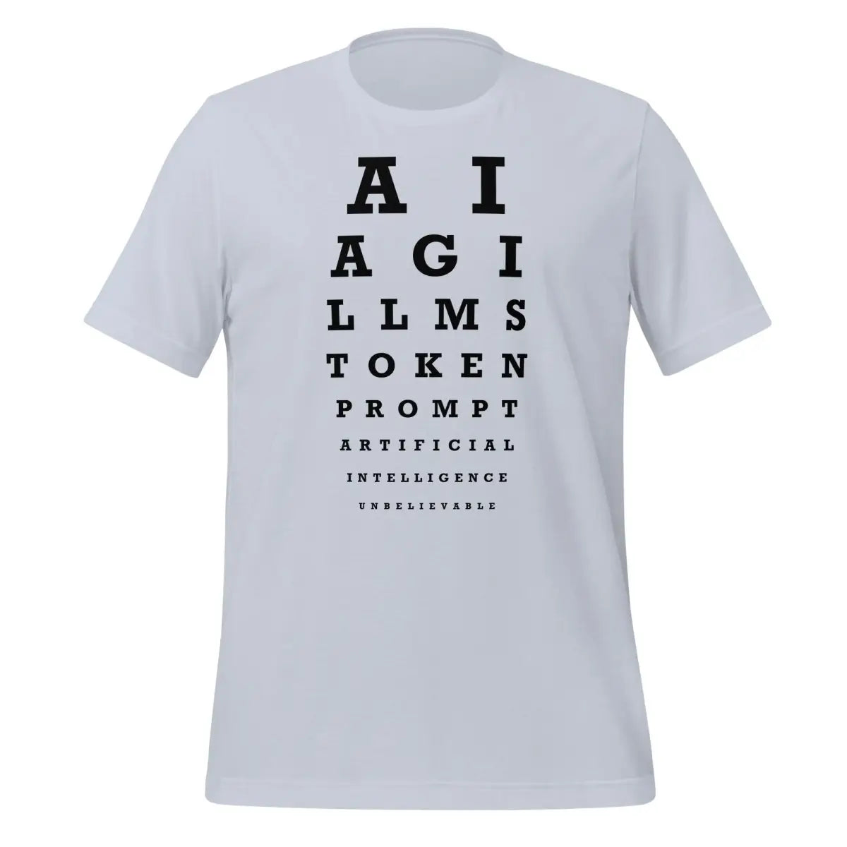 AI Eye Sight Test T-Shirt (unisex) - Light Blue / M