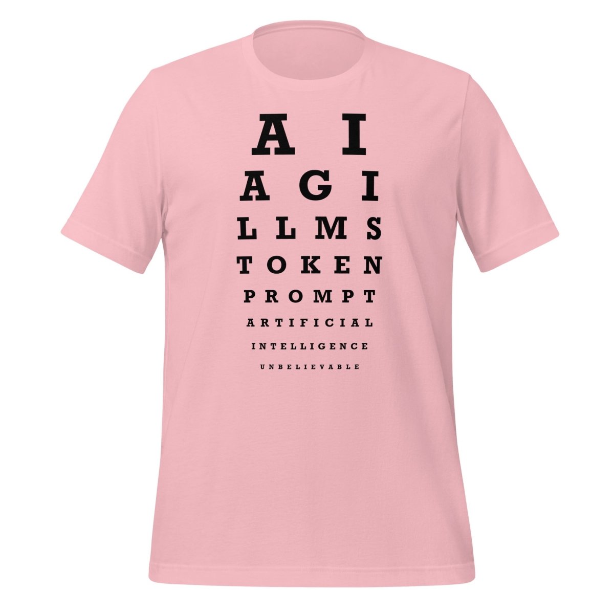 AI Eye Sight Test T-Shirt (unisex) - Pink - AI Store