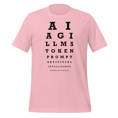 AI Eye Sight Test T-Shirt (unisex) - Pink - AI Store