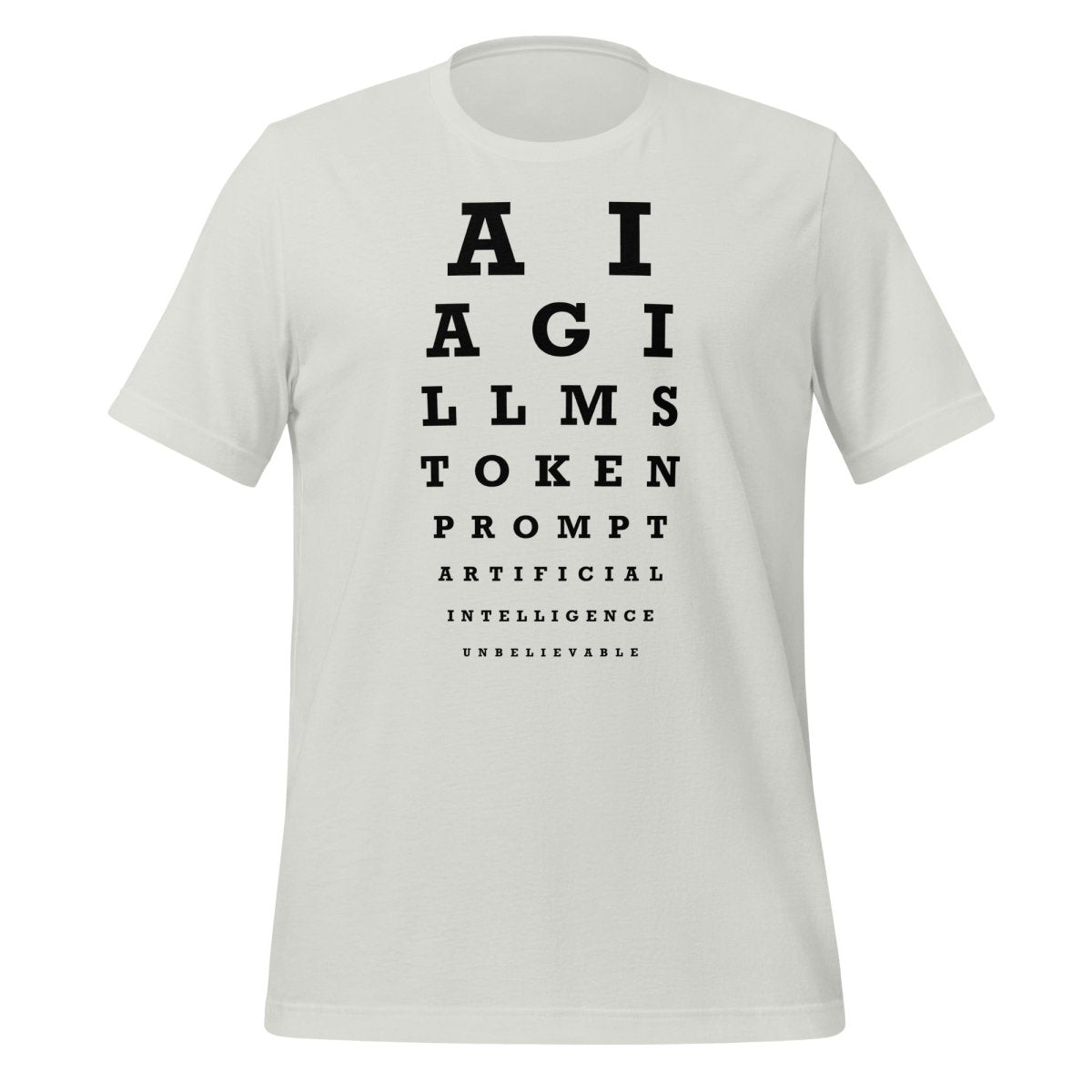 AI Eye Sight Test T-Shirt (unisex) - Silver - AI Store