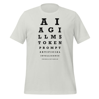 AI Eye Sight Test T-Shirt (unisex) - Silver - AI Store