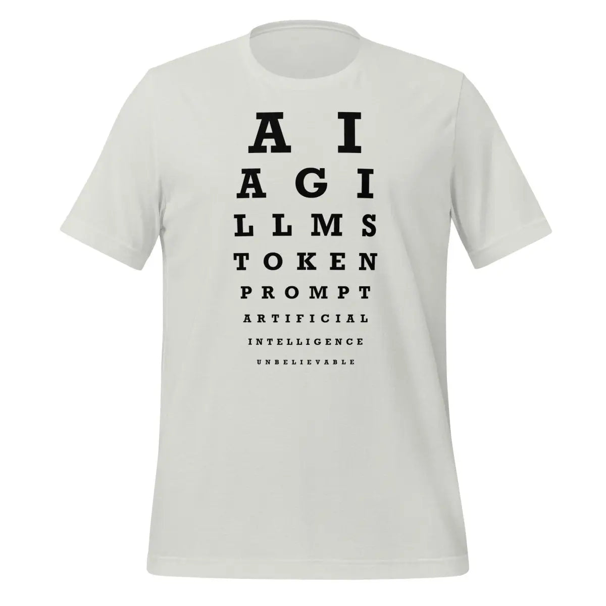 AI Eye Sight Test T-Shirt (unisex) - Silver / M